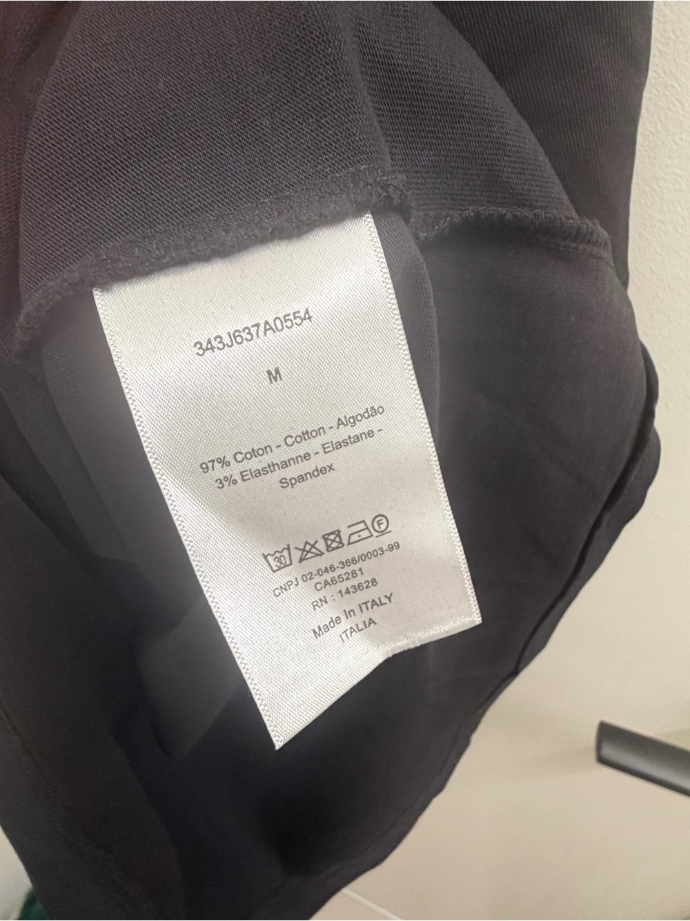 Dior CD Interlaced Embroidered Logo T-Shirt Black Men’s Medium NWT Made Italy - Picture 9 of 10